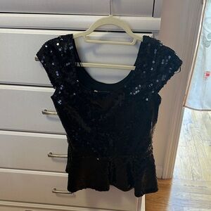 JS Boutique Black Sequin Blouse